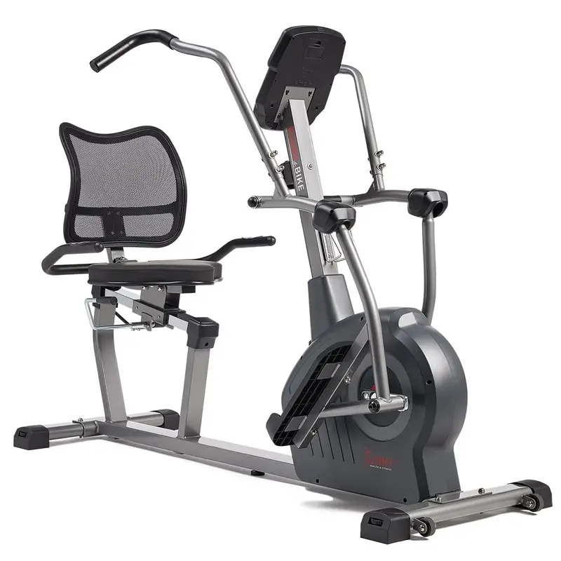 1-84.webp Sunny Health & Fitness Comfy Recumbent Cross Trainer Recumbent Elliptical Bikes. - Image 1