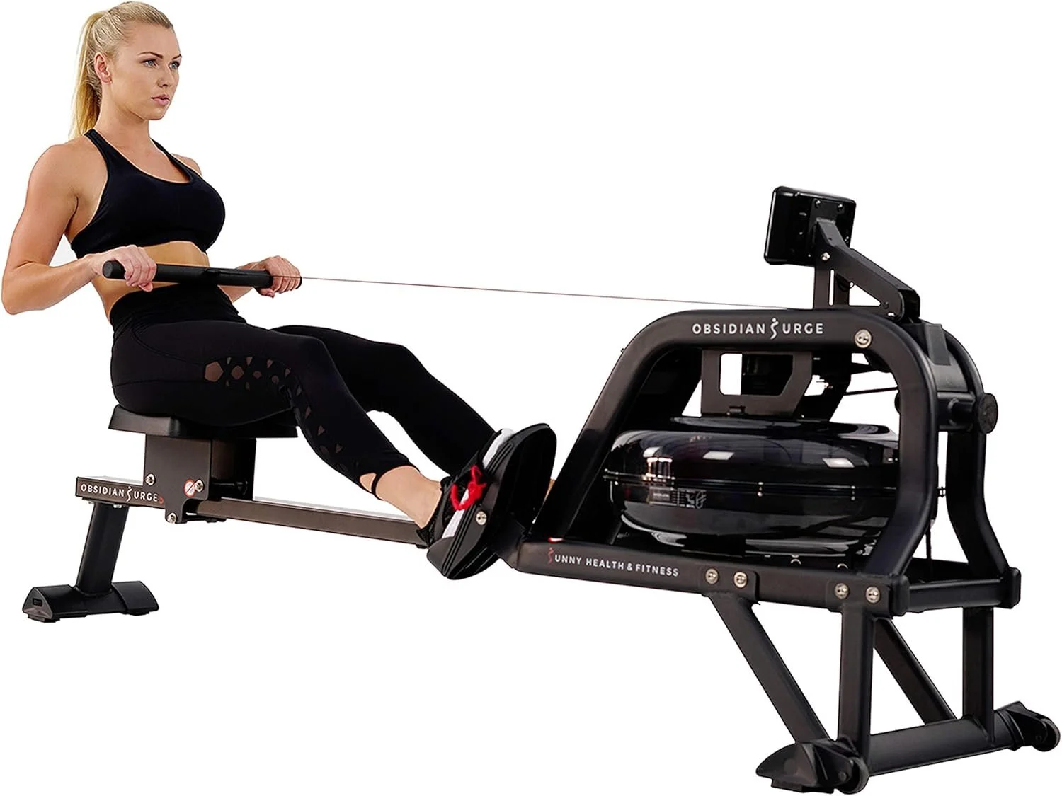 1-96.webp Sunny Health and Fitness Obsidian Surge Water Rowing Machines. - Image 1