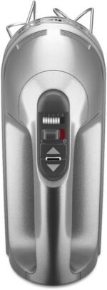 KitchenAid 9-Speed Digital Hand Mixer with Turbo Beater II Accessories and Pro Whisk - Contour Silver - Image 3