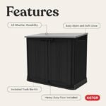 Keter Store-It-Out Prime 4.3 x 3.7 ft. Outdoor Resin Storage Shed with Easy Lift Hinges, Perfect for Yard Tools, Pool Floats and Garden Accessories, Black – Bild 3