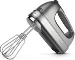 KitchenAid 9-Speed Digital Hand Mixer with Turbo Beater II Accessories and Pro Whisk - Contour Silver - Image 4