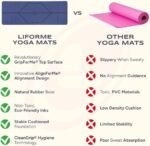 Liforme Original Yoga Mat – Free Yoga Bag Included - Patented Alignment System, Warrior-like Grip, Non-slip, Eco-friendly, sweat-resistant, long, wide, 4.2mm thick mat for comfort - Image 4