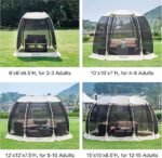 Alvantor Pop Up Screen House Gazebo with Mosquito Netting, Instant UV Resistant Sun Shelter for Patio & Backyard, Portable Canopy Tent for 2-10 Person – Bild 2