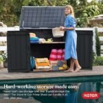 Keter Store-It-Out Prime 4.3 x 3.7 ft. Outdoor Resin Storage Shed with Easy Lift Hinges, Perfect for Yard Tools, Pool Floats and Garden Accessories, Black – Bild 4