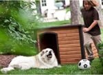 PRECISION PET PRODUCTS Extreme Outback Log Cabin Dog House, Large, Natural Wood (7027013) - Image 3