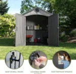 Lifetime Outdoor Storage Shed, 8 x 10 Foot, Grays – Bild 2