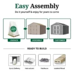 Little Cottage Co. Pre-Cut 12×12 Value Gable Shed Kits – Bild 2
