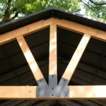 JOYSIDE 15 ft. x 13 ft. Solid Cedar Wood Outdoor Patio Hardtops Gazebo – Bild 2