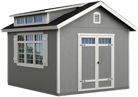 s1-20.webp Handy Home Products Windemere 10×12 Do-it-Yourself Wooden Storage Shed with Floor, Beiges – Bild 1
