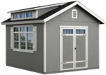 Handy Home Products Windemere 10×12 Do-it-Yourself Wooden Storage Shed with Floor, Beiges – Bild 4