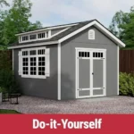 Handy Home Products Windemere 10×12 Do-it-Yourself Wooden Storage Shed with Floor, Beiges – Bild 3
