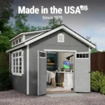 Handy Home Products Windemere 10×12 Do-it-Yourself Wooden Storage Shed with Floor, Beiges – Bild 2