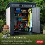 Keter Outdoor Storage Sheds, for House, Patio & Yard, Plastic Resin, Artisan, 7×7 Ft, Gray – Bild 3