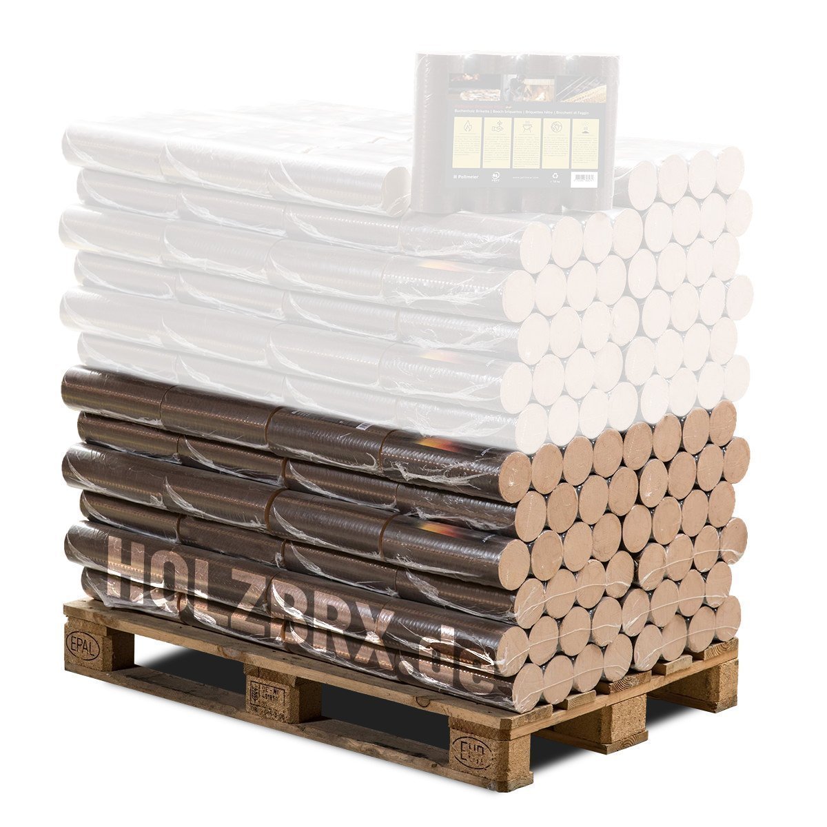 1-12.jpg Beechwood briquettes 480kg pallet – POLLMEIER Premium Plus – Bild 1