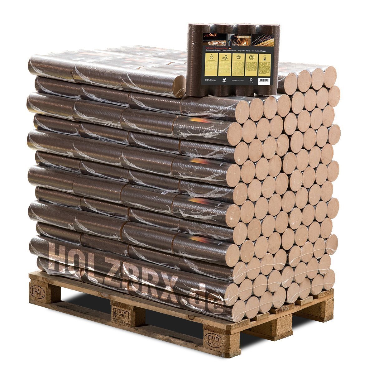 a.jpg Buchenholzbriketts 960kg Palette – POLLMEIER Premium Plus – Bild 1
